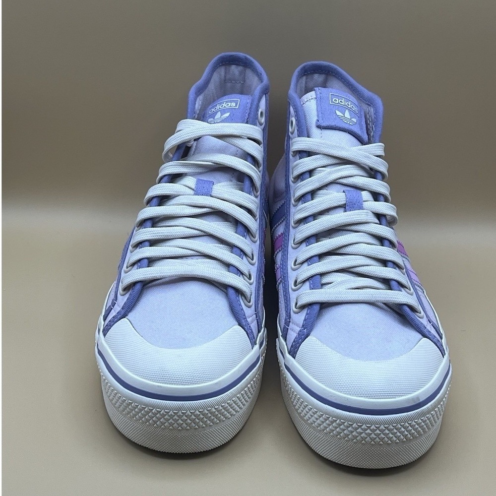 Adidas Nizza Platform Mid Originals Lilac Pink Retro Shoes - Women's Size 8.5 - Picture 3 of 8